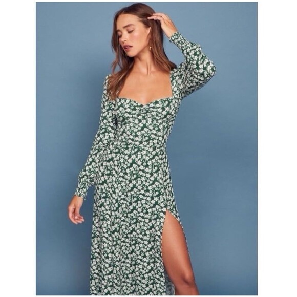 Reformation Wallflower Midi Dress in Cilantro Size 4 - Picture 6 of 12